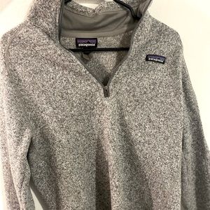 Women's Better Sweater® 1/4-Zip Fleece Grey Size Large